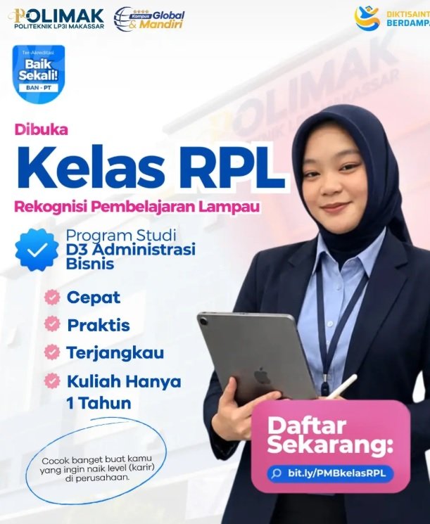 Naik Level Kariermu Bersama Kelas RPL Politeknik LP3I Makassar! 🚀